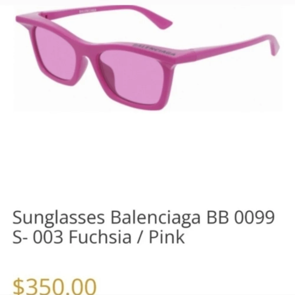 Balenciaga square barbie pink tinted sunglasses new
